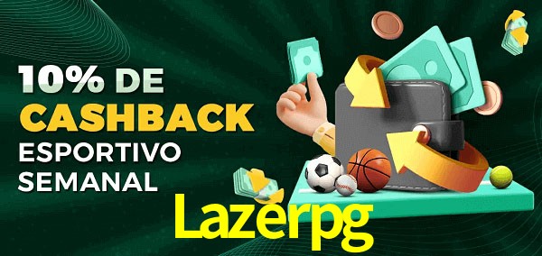 10% de bônus de cashback na Lazerpg